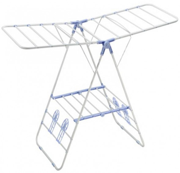 РЫЖИЙ КОТ Сушилка для белья напольная двухуровневая CD-03, с держателями для обуви, 133*50*92 см (109603)