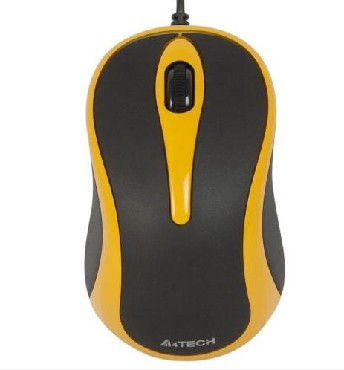 Мышь проводная A4TECH Q3-350-3 USB черный/желтый