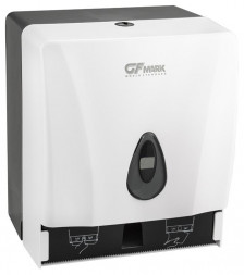 Контейнер для бумажного полотенца GFMARK 917 Контейнер для бумажного полотенца РУЛОННЫЙ пластиковый БЕЛЫЙ с глазком с ключем (Д250хГ21