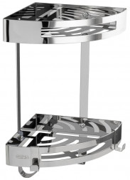 Полка металлическая BRIMIX 5658 Полочка литая угловая двойная из нержавеющей стали