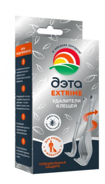 Защита от насекомых ДЭТА EXTRIME удалитель клещей для людей и животных набор /24
