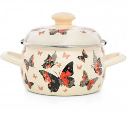 Кастрюля ЭСТЕТ Кастрюля ЭТ-72932 &quot;Бабочки&quot; сферическая 5.0 л