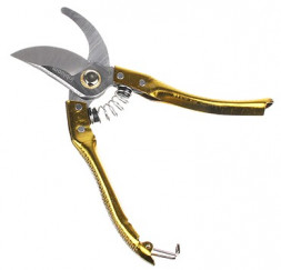 Секатор INBLOOM Секатор садовый, 21см, с дополнительной пружиной, сталь 65М 186-032