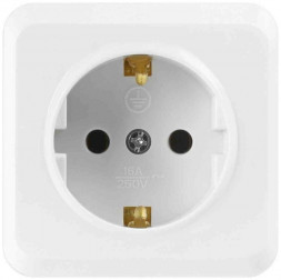 Розетка SMARTBUY (SBE-03w-16-S1-Z) Юпитер, 1-местная, белый