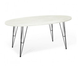 Стол SHEFFILTON SHT-TU10/120-80 МДФ черный муар/бетон крем металл/МДФ (189690)