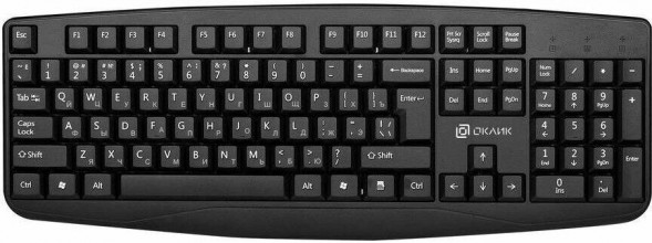 Клавиатура OKLICK Клавиатура Оклик 105M черный USB (1678092)