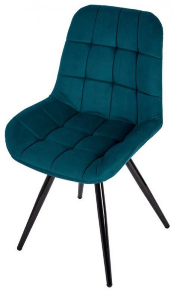 Стул обеденный POLINI Home Verona SM, темно-бирюзовый - черный (2 кор.)
