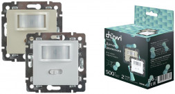 Датчик движения встраиваемый DUWI 25838 4 DDV-06 500Вт белый/бежевый