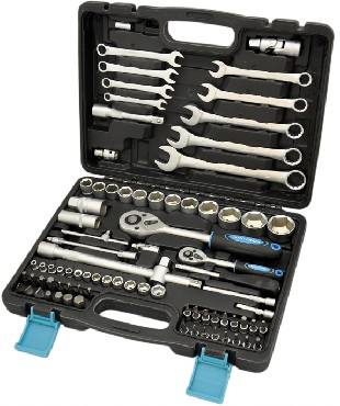 Набор инструментов AUTOVIRAZH (AV-212082) 82 предм. 1/2&quot; 1/4&quot;DR, CRV