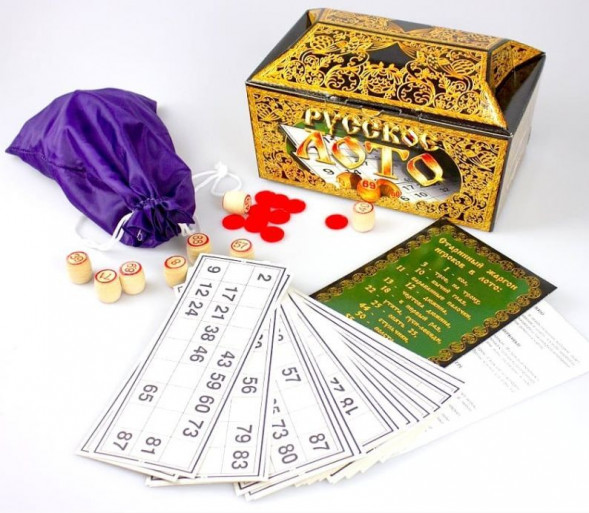 Детские игры ДЕСЯТОЕ КОРОЛЕВСТВО Лото Русское (картонный ларец) 00142