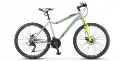 Велосипед STELS Miss-5000 MD 26" V020 LU096322 LU089360 18" Серебристый/салатовый 2021