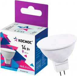 Светодиодная лампа цоколь GU5.3 КОСМОС LkecLED14wJCDRC65 14W/GU5.3/6500K