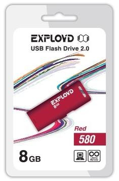 USB флэш-накопитель EXPLOYD 8GB-580-красный