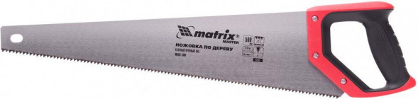 Ножовка MATRIX Ножовка по дереву, 500 мм, волновая вырубка, 5-6 TPI, каленый зуб 2D, двухкомпонентная рукоятка