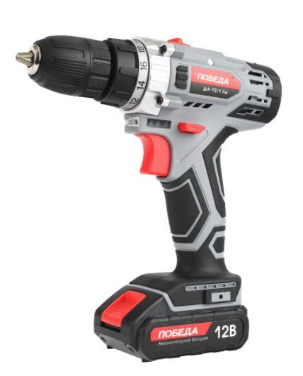 Дрель-шуруповерт ПОБЕДА 180201648 ДА-12/1Ли Дрель-шуруповерт аккумуляторная