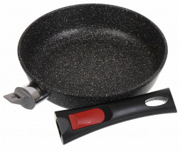 Сковорода НЕВА МЕТАЛЛ ПОСУДА L18020i а/пр литая 20см съемн/руч индукция Гранит 550000522