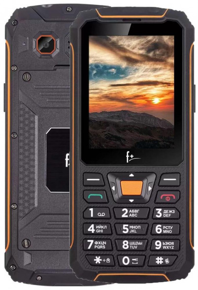 Телефон мобильный F+ R280 Black/Orange