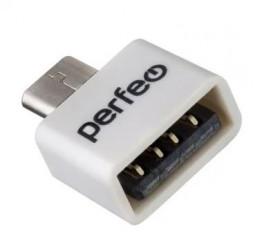 Адаптер PERFEO (PF_B4997) adapter USB на micro USB c OTG (PF-VI-O010 White) белый