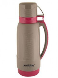 Термос WEBBER 31003/10S серый с розовым 1,0л
