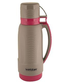 Термос WEBBER 31003/10S серый с розовым 1,0л