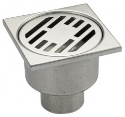 Трап САНАКС 00020 Трап из нержавеющей стали 100х100 вертикальный