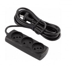 Удлинитель ENGY Удлинитель &quot;Премиум&quot; 5м/3роз. (ПВС 2х0,75) черный (186744)