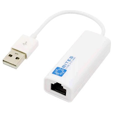 переходник-адаптер 5BITES UA2-45-02WH USB2.0 -> RJ45 10/100 Мбит/с, 10см