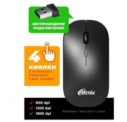 Мышь RITMIX RMW-120 Black