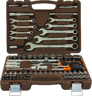OMBRA OMT82S Универсальный набор инструмента торцевые головки 1/4&quot;, 1/2&quot;DR 4-32 мм,ключи
