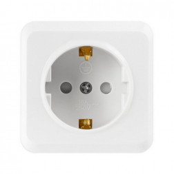 Розетка SMARTBUY (SBE-03w-16-S1-Z-c) Юпитер, 1-местная, белый