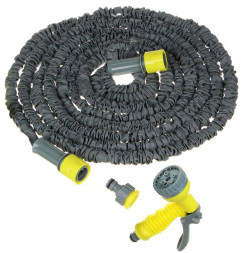 Шланги и катушки INBLOOM BY Шланг полив. растягивающийся 22м ткан. оплетка с пистол.-разбрыз и коннектором 1/2 168-005