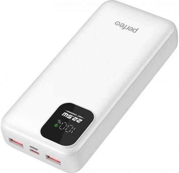 Повербанк PERFEO (PF_E2079) - 20000 mAh/LED QC3.0/Type-C/2,белый