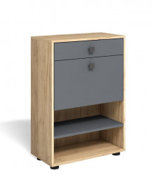 Обувница БИТЕЛ МИНИ МЛ-4 ДУБ ЗОЛОТОЙ КРАФТ/СЕРЫЙ ГРАФИТ