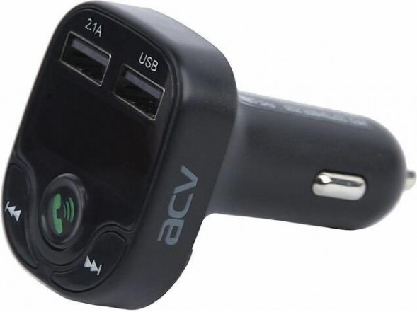 FM-модулятор ACV FMT-120B черный MicroSD BT USB (37574)