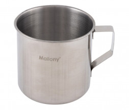 Кружка MALLONY Кружка FONTE, объем 500 мл, из нержавеющей стали с загнутыми краями, размер 9*9 см (003057)