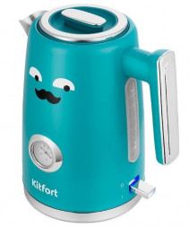 Чайник KITFORT КТ-6144-2 бирюзовый (пластик)