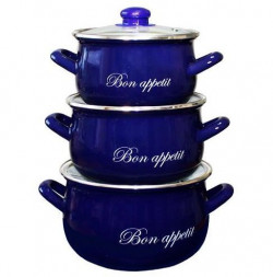 Набор кастрюль INTEROS Индиго набор 3-х пр. с/к 2234E