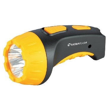 Светодиодный фонарь ULTRAFLASH (9215) LED3804 Аккумуляторный фонарь черный/желтый