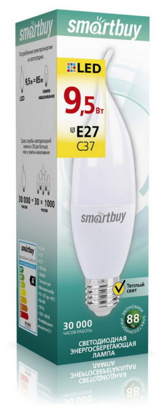 Лампа SMARTBUY (SBL-C37Can-9_5-30K-E27) 9.5W/3000/E27
