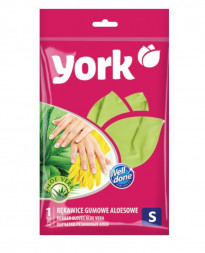 Перчатки YORK резиновые с экстрактом Алоэ (S) 092160