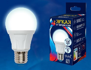Лампа светодиодная UNIEL (UL-00005034) LED-A60 16W/4000K/E27/FR PLP01WH