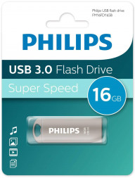 Флеш накопитель PHILIPS IRON 3.0 16Gb серебристый (FM16FD165B/97)