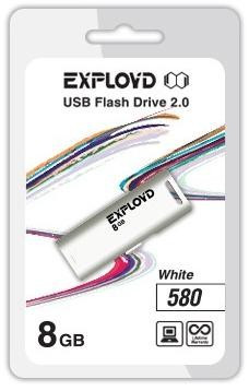 USB флэш-накопитель EXPLOYD 8GB-580-белый
