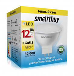 Лампочка SMARTBUY (SBL-GU5_3-12-30K) 12W/3000K/GU5.3