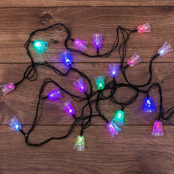 Фигуры интерьерные NEON-NIGHT (303-062) Гирлянда светодиодная &quot;Колокольчики&quot; 20 LED RGB 2,8 метра