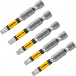 Набор бит DENZEL Набор бит, T25x2&quot;, 5 шт. 7711321