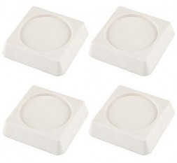 РЫЖИЙ КОТ Антивибрационные подставки, 4шт, квадратные, белый (105614)