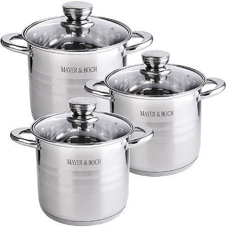 Набор посуды 6пр MAYER&amp;BOCH 30952 6пр 5,7+7,2+9,0 л