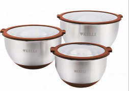 Набор мисок KELLI KL-233 Коричневый