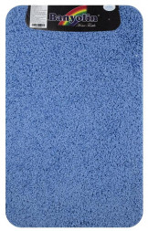 Коврик САНАКС 10327 Коврик в ванную SHAGGY ECO одинарный, ГОЛУБОЙ 50 х 80 см, 100% полиэстер, ворс 20 мм